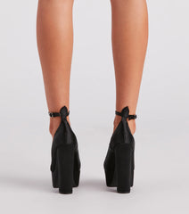 Strides Of Sass Satin Platform Pumps