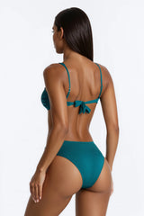 Ship Happens Knot High Waist 2 Piece Bikini - Teal