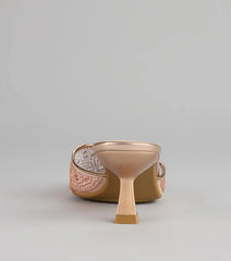 Crystal Beam Pointed Toe Mules
