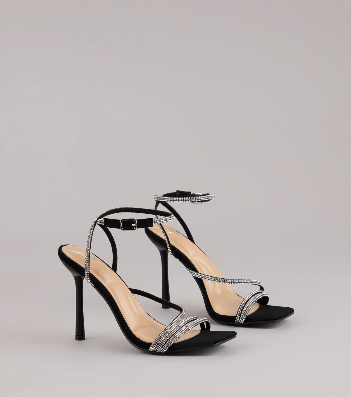 Strut With Glamour Rhinestone Stiletto Heels