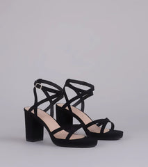 RSVP Yes Strappy Platform Block Heels