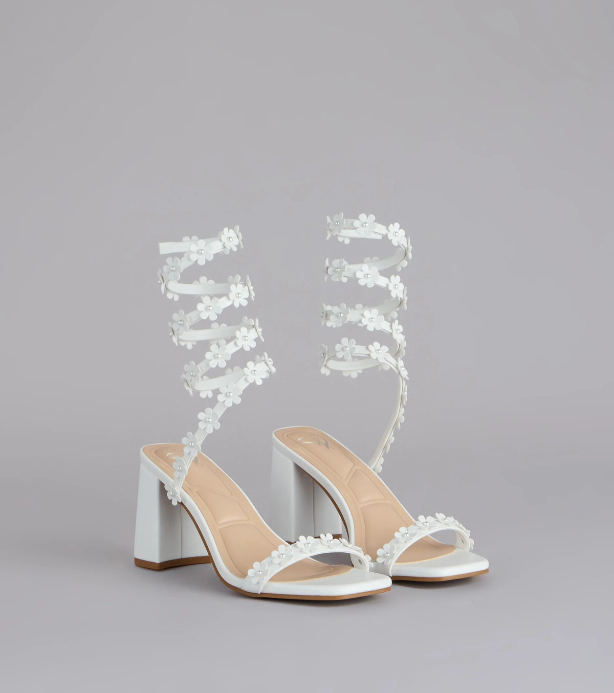 Unforgettable Floral Spiral Heels