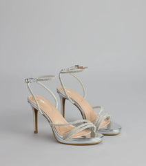 Radiance Rhinestone Metallic Stiletto Heels