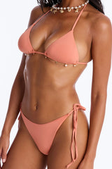 Heat Seeker 3 Piece Bikini & Sarong Set - Rust