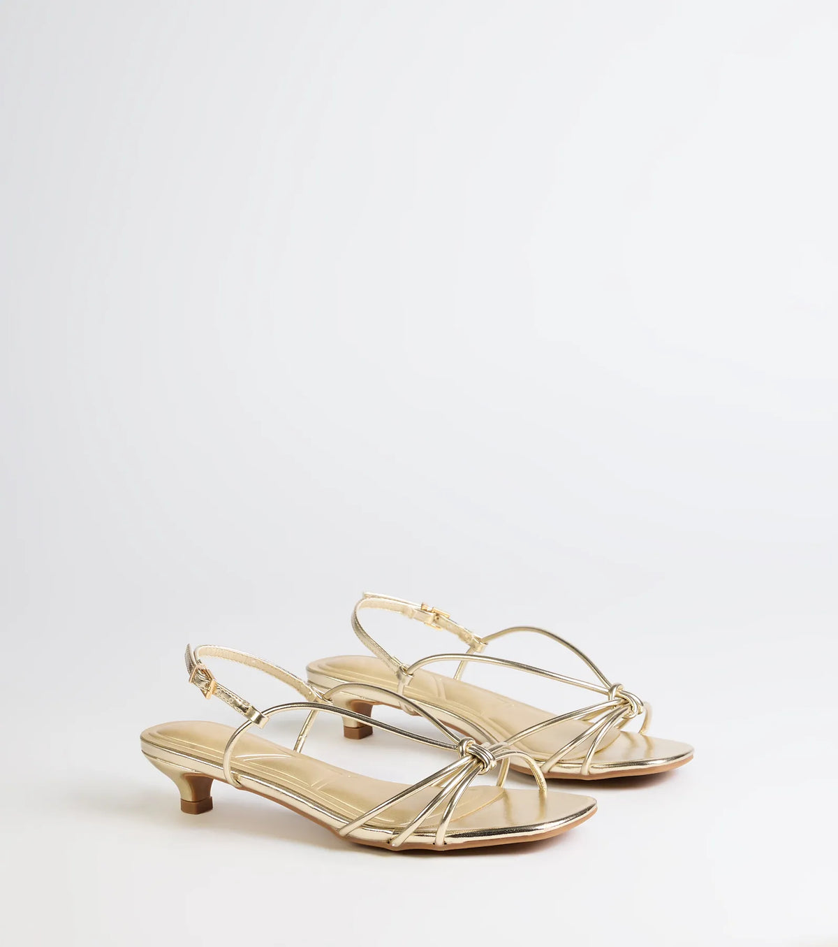 Tied Together Strappy Kitten Heels