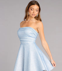 Chloe Glitter A-Line Mini Dress