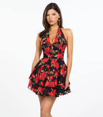 Amalie Floral Corset Mini Dress