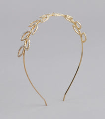 Crowning Moment Rhinestone Leaf Headband