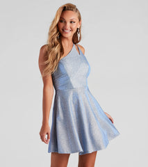 Stacie Glitter Skater Party Dress
