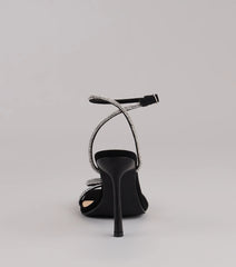 Strut With Glamour Rhinestone Stiletto Heels